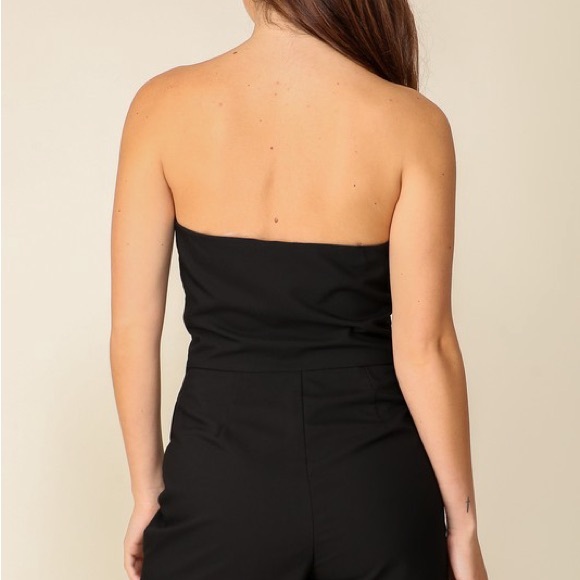 Elegant Strapless Cream Romper - Picture 14 of 16